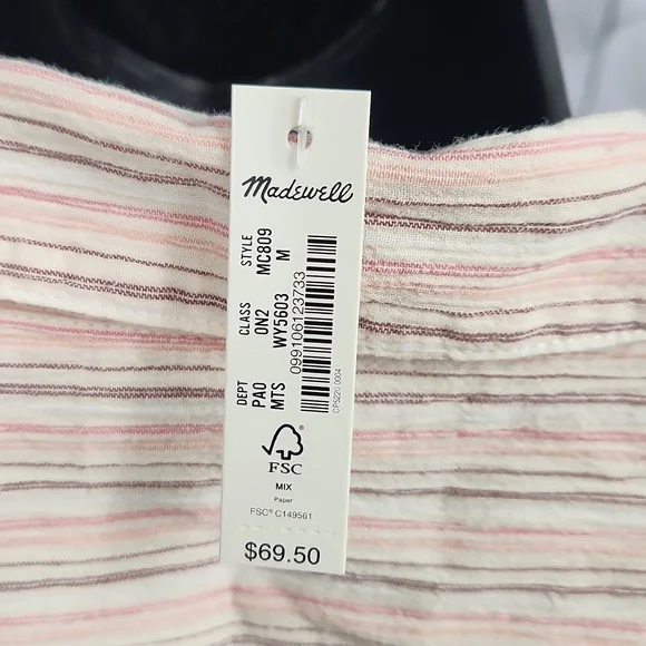 Madewell Courier Button-Back Shirt in Brampton Stripe - Picture 9 of 11